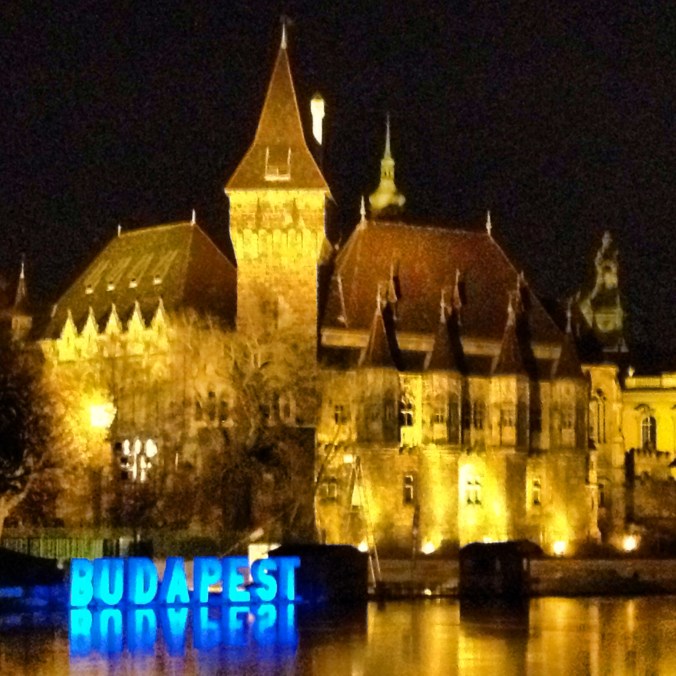 the color of the Budapest sign changes every few seconds!